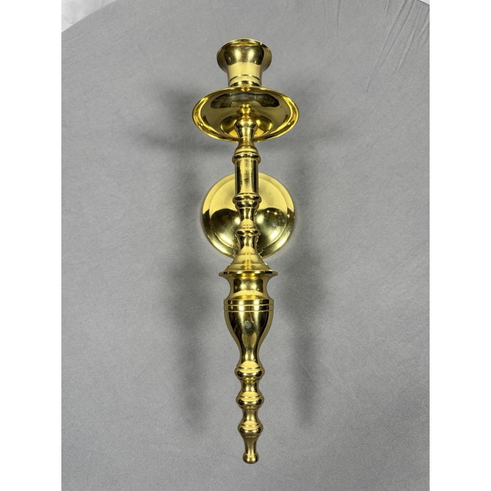 Vintage Brass Wall-Mounted Candle Sconce Holder